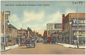 Main street, looking north, Henderson, North Carolina