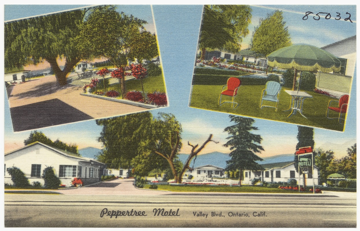 Peppertree Motel, Valley Blvd., Ontario, Calif.