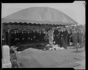 Funeral service at gravesite