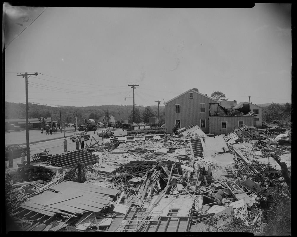 Buildings destroyed or damaged by tornado - Digital Commonwealth