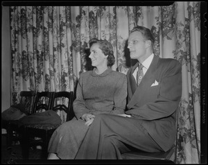 Billy Graham and Ruth Bell Graham seated