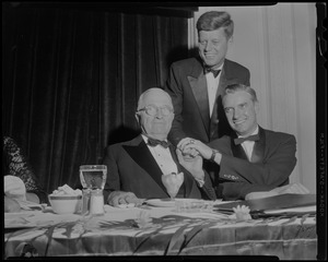 Harry Truman, John F. Kennedy, and Edward McCormack at testimonial dinner in McCormack's honor