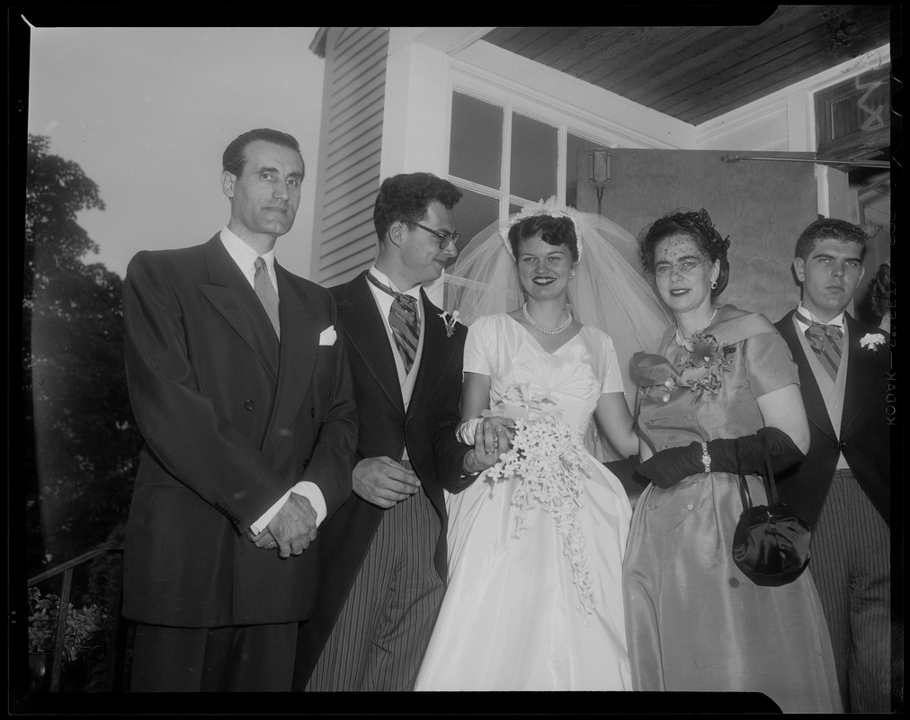 Mr. and Mrs. Stefan Habsburg-Lothringen, with their ex royal in-laws, Mr. and Mrs. Stefan Issarescu. Mother-in-law is Princess Ileana, of Romania