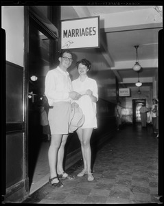 Stefan Habsburg-Lothringen and Jerrine Soper at the marriage license bureau