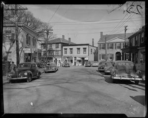 View of street with parked cars