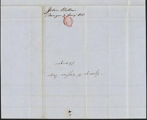 John Webber to George Coffin, 7 August 1848