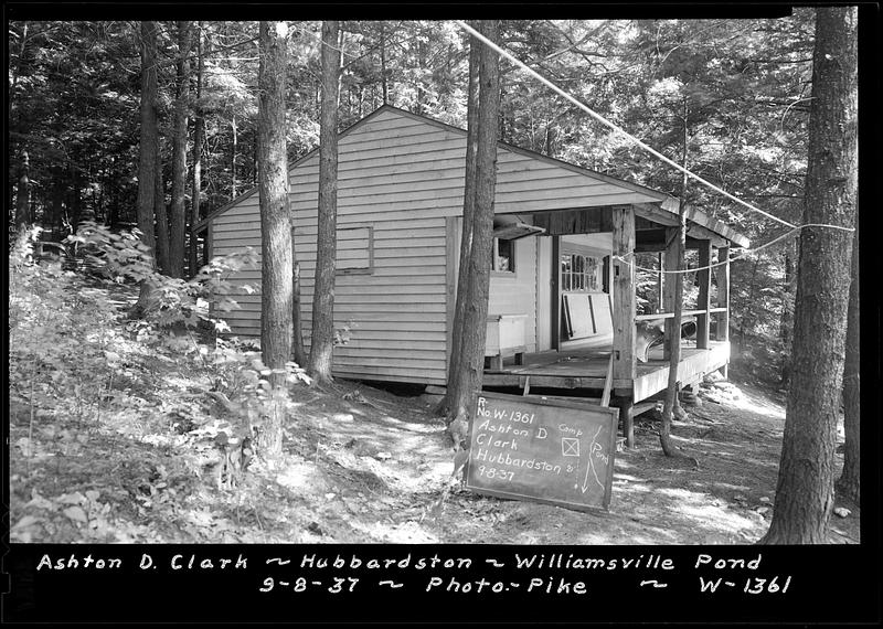 Ashton D. Clark, camp, Hubbardston, Mass., Sep 8, 1937 Digital