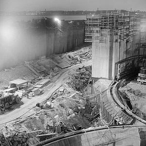 Hurricane Barrier construction, New Bedford