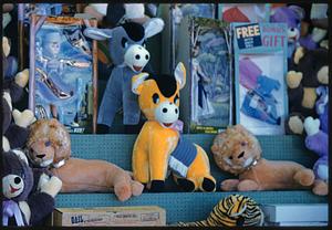 Stuffed animals and dolls displayed for sale, Revere Beach, Revere, Massachusetts