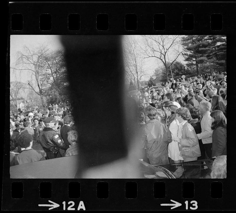 Jackie Onassis at Cardinal Cushing's funeral, Hanover