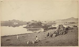 The lake and palace at Kishengarh