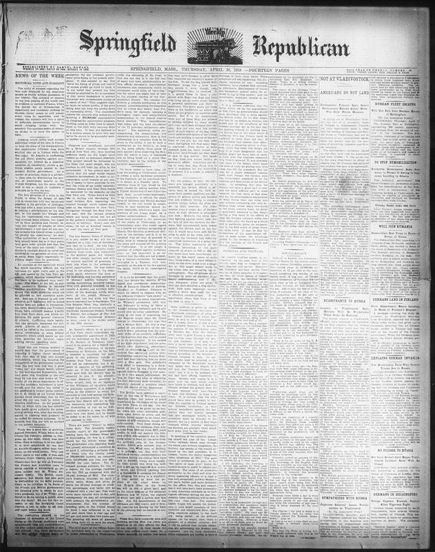 Springfield Weekly Republican - Digital Commonwealth