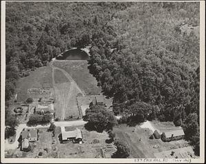 Aerial view of 237 Edge Hill Road, house and plot