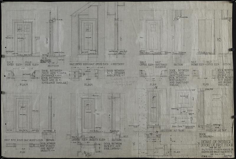 Details of interior doors of first floor