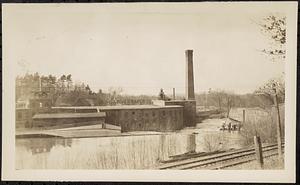 Nashua River paper mill under water