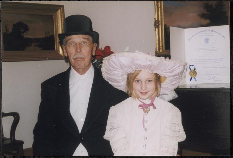 Chester Johnson and Taylor Gorrycki at Lawrence Library centennial