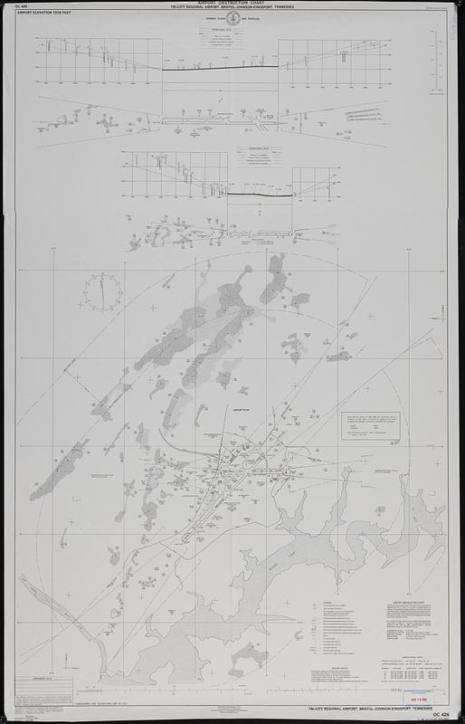 Airport obstruction chart, OC 426, Tri-City Regional Airport, Bristol-Johnson-Kingsport, Tennessee