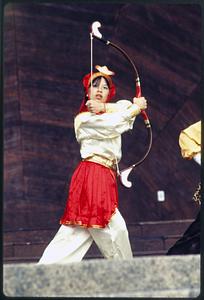 Boston - Hatch Shell: A dancer holds a bow during a performance, Dragon Boat Fest 1981