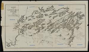 Map of Casco Bay, Maine, 1923