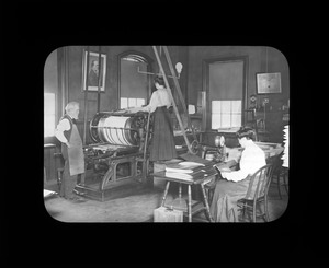 Printing Room at the Howe Press, Perkins Institution, 1909