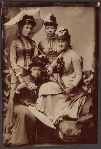 Four women with parasols