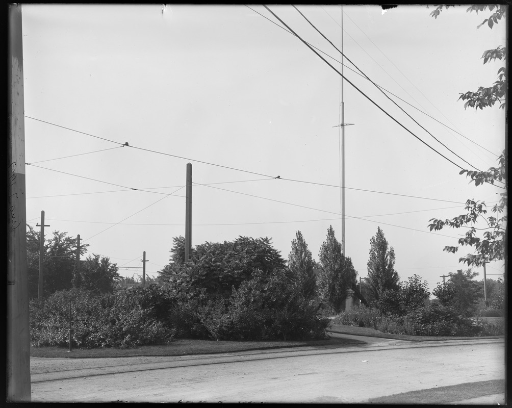 Talbot Mills oval, N.W. entrance from across the street