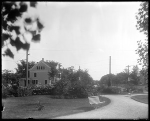 Oval showing south end shrubs from flag pole