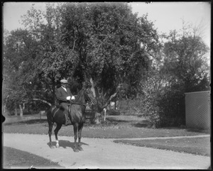 Ernest Towle on horseback