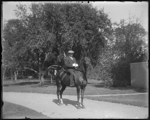 Ernest Towle on horseback
