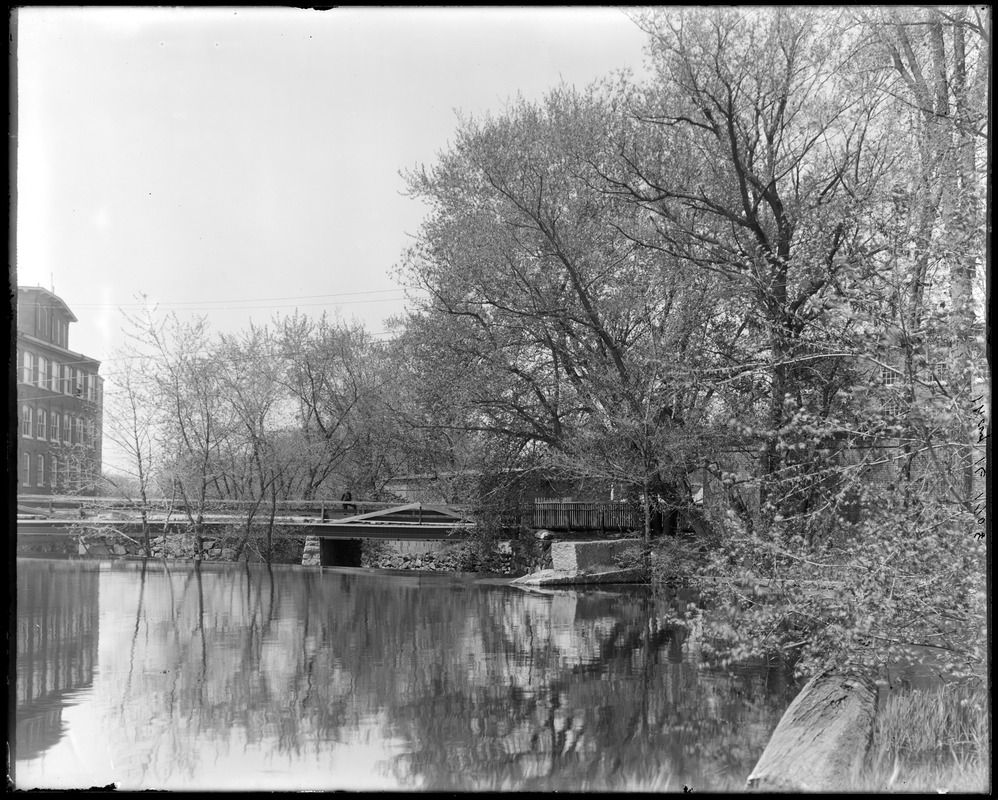 Old wooden bridge from bolt