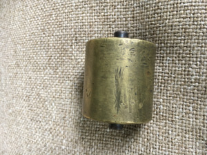 Iron cylinder with brass coating from Pemberton Mill