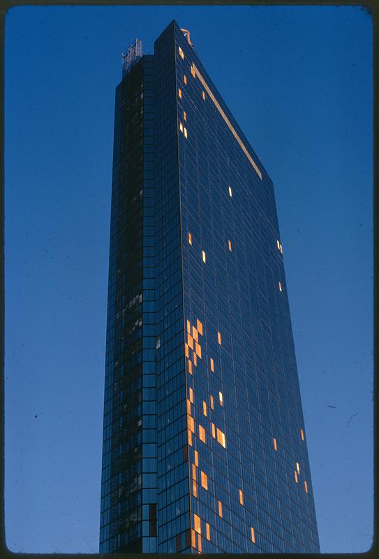 John Hancock Building with wind damage