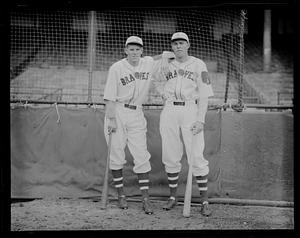 Boston Braves Al Wright and Dick Gyselman at Braves Field