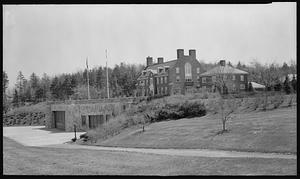 General view of the Administration Building, Quabbin Reservoir, Belchertown, Mass., ca. 1948