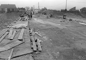 Highway overpass construction, Rockdale Avenue, New Bedford