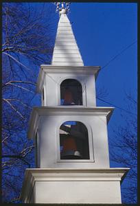 Steeple of a chapel erected in Boston Common for Christmas