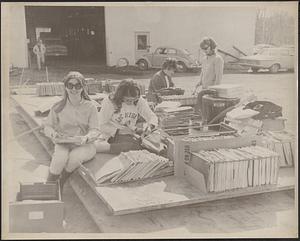 Women sorting files at Clark-Aiken