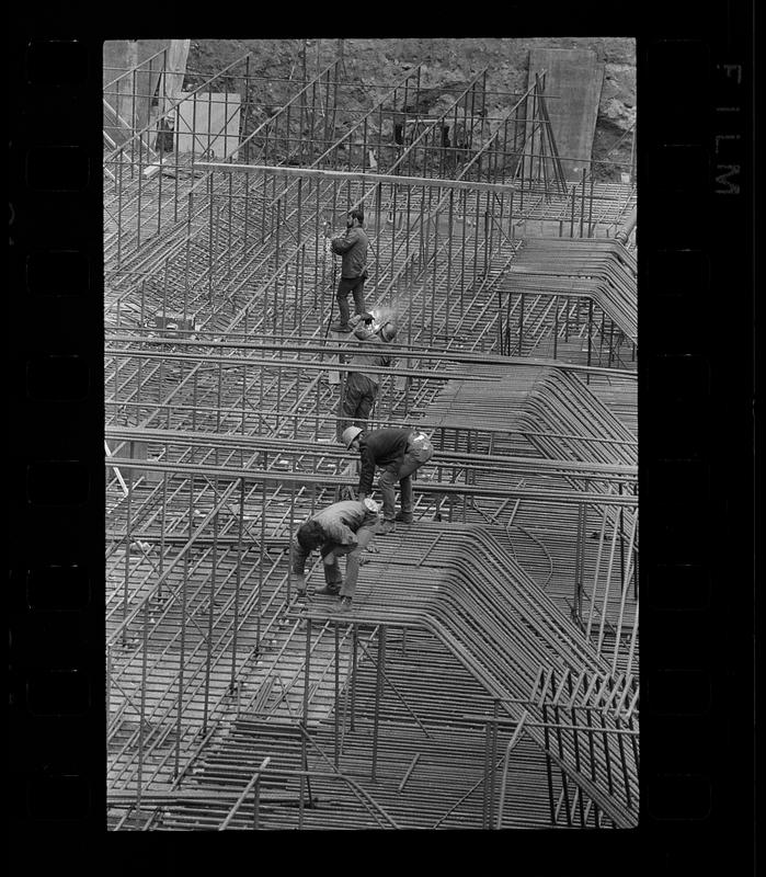 One Beacon Street foundation construction, downtown Boston