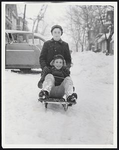 Putnam Rd Somerville. Back James Primo, 12 years old of Putnam Rd. James Nicosia, 13 years old of Putnam Rd.