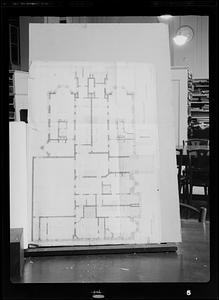 Copy negative of ca. 1875 floor plan of Hotel Vendome, Boston, Massachusetts