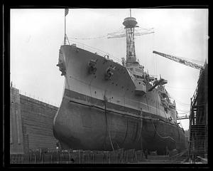 USS Florida showing new invention "blisters" on the side