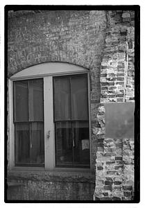 Closeup of a brick building
