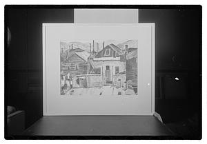 Modern art c/o Collier Copies of oils & watercolor & 2 statues