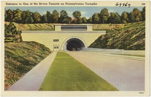 Entrance to one of the seven tunnels on Pennsylvania Turnpike