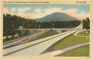 One of the 11 interchange on Pennsylvania Turnpike