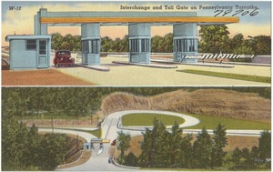 Interchange and toll gate on Pennsylvania Turnpike