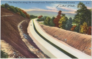 The deep cut along Pennsylvania Turnpike, Cumberland County