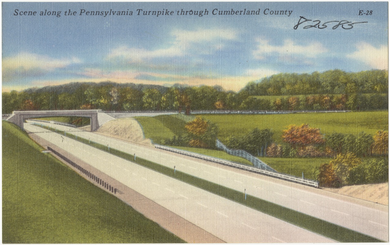 Scene along Pennsylvania Turnpike through Cumberland County