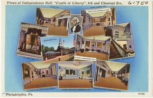 View of Independence Hall, "Cradle of Liberty", 6th and Chestnut Sts., Philadelphia, Pa.