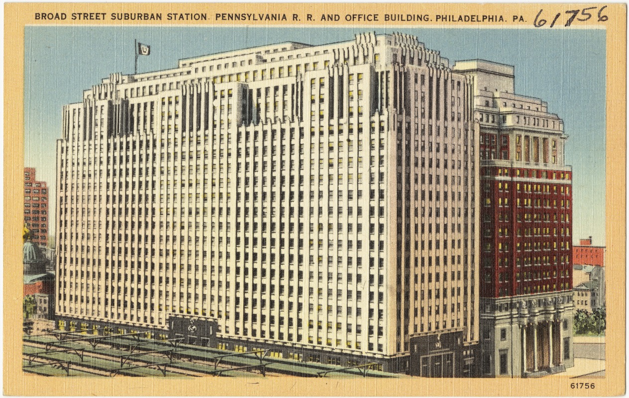 Broad Street Suburban Station Pennsylvania R. R. and office building, Philadelphia, PA.